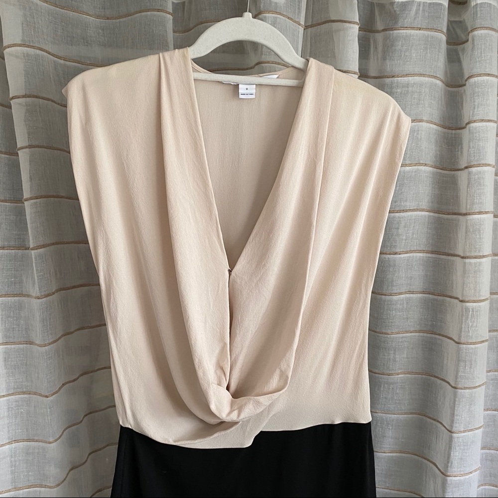 DVF Reara Silk Color Block Dress - Picture 3 of 10